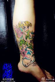 Umbala we-leg color elf tattoo
