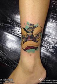 Wang Xingren tetovaža uzorak boje nogu
