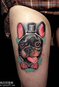 Pola tato anjing kartun kepribadian warna kaki