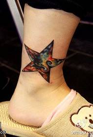 Колір ноги персоналізований зоряний візерунок татуювання
