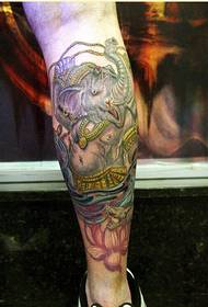 Личност крак мода религиозен цвят слон бог татуировка модел картина