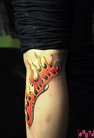Red flame tattoo pattern picture