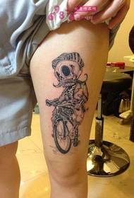 Radfahren, Bein Tattoo, Bild