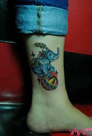 Circus elephant leg tattoo picture