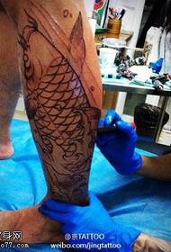 Bølger, blæksprutte, tatoveringsmønster