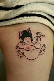 Isithombe esihle sethanga se-geisha tattoo enhle