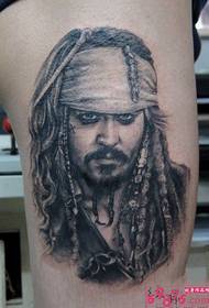 Europeiska och amerikanska Jack Captain Domineering Leg Tattoo Picture