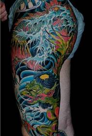 Leg flower tattoo pattern encyclopedia picture
