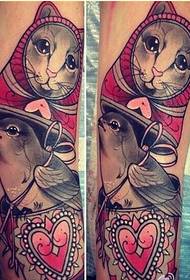 Personalidade perna gato boneca tatuagem padrão para apreciar a imagem