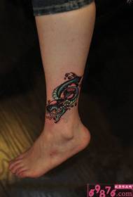 Nilkka pieni käärme muoti tatuointi kuvia