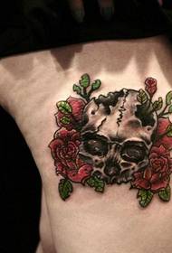 Maschera dell'immagine del tatuaggio della gamba della ragazza di personalità