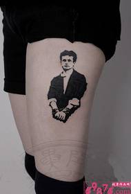 Harry Houdini πορτρέτο εικόνα μηρό τατουάζ