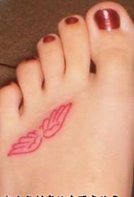 Mooie voeten, verse vleugels, tattoo-foto