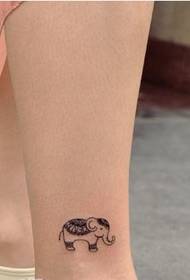 Cute baby elephant tattoo picture