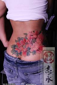 Taille mooi pioen tattoo patroon