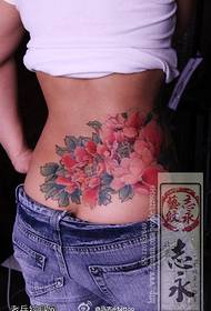 Намунаи tattoo зебо peony Waist