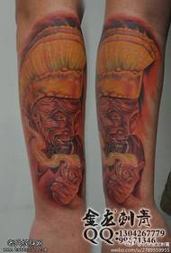 Jalka käsi putki punertavanruskea paholainen tatuointi malli