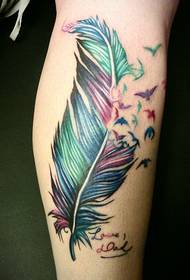 Feather tattoos represent purity and are an eternal symbol