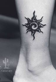 Black sun symbol tattoo pattern