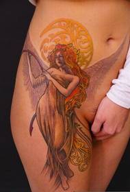 Ženské stehna straně bohyně tetování obrázek