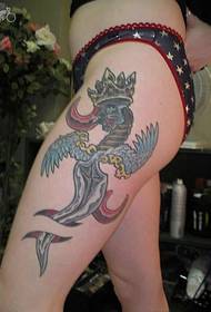 Sexiga flickor ben hippocampus tatuering mönster bilder