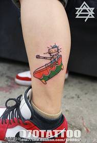 Tsarin wanka na cute robot tattoo tsarin
