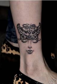 Beautiful legs, beautiful butterfly portrait, tattoo pattern picture
