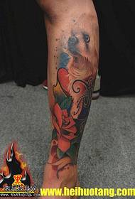 Empfohlene Bein Noten Welpen Rose Tattoo-Muster