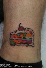 Ankle color cake tattoo pattern