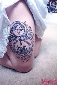 Europäesch an amerikanesch einfach Tumbler Doll Tattoo Biller