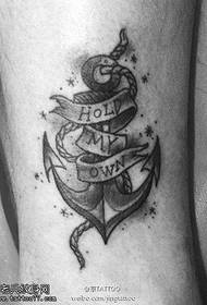 Simbol pogumnih in neustrašnih vzorcev tatoo za sidranje