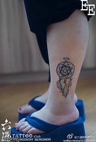Royal blue super beautiful exquisite wing tattoo pattern