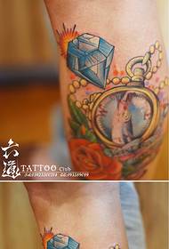 Isitayela se-Baroque watercolor idayimane lephethini le-tattoo