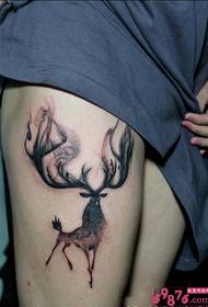 Gambar tinta angin elk gambar tato