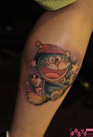Immagine di tatuaggio simpatico gattino robot universale con gambo