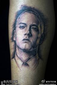 Knap cool EMINEM portret tattoo-patroon