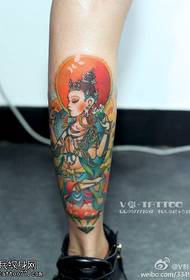 ຮູບແບບ tattoo ພຣະພຸດທະຮູບທີ່ງຽບສະຫງົບ