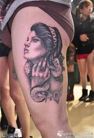 Нога дівчина портрет татуювання татуювання