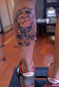 Popeye dispatcher legg tatoveringsbilde