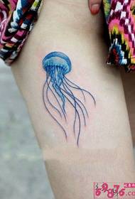 Coscia immagine colorata di meduse