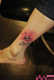 Shank λαμπερό εικόνα τατουάζ λουλουδιών