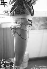 English flower body is destined to tattoo pattern