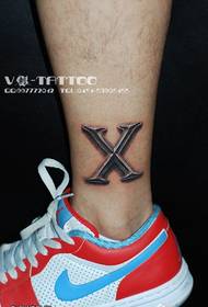 Genial y atractivo patrón de tatuaje X dominante