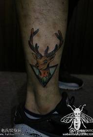 Leg color antelope tattoo picture
