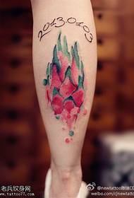 Slatki i šarmantan datum plus uzorak zmaj voće tetovaža uzorak