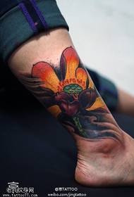 Colorful and beautiful lotus tattoo pattern