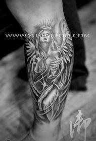 Immagine del tatuaggio delle ali di angelo gamba