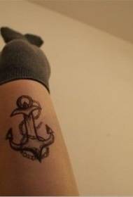 Jente ben personlighet anker tatoveringsbilde