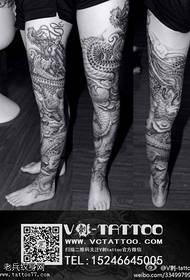 Patrón de tatuaxe de dragón de aire grande