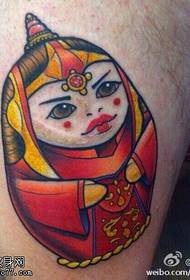 Modello tatuaggio tumbler grande occhio sopracciglio folto